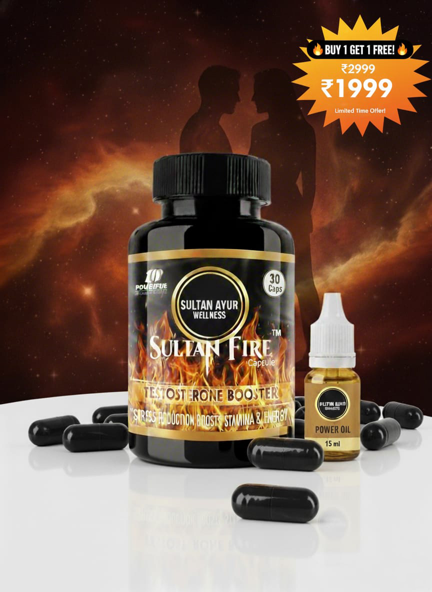 Sultan Testosterone Booster and Power Oil Combo